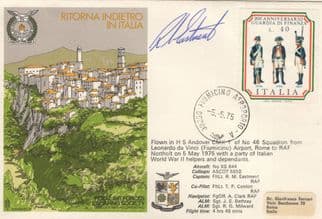 Escape From Italy RAF Escaping Society Military 1975 Hand Signed FDC