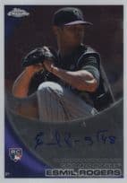 Esmil Rogers Colorado Rockies Hand Signed Baseball Trading Card