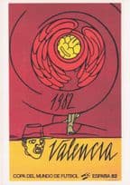 Espana World Cup 82 Spain 1982 Football Poster Rare Postcard