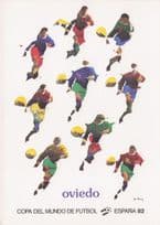 Espana World Cup 82 Spain 1982 Oviedo Football Poster Rare Postcard