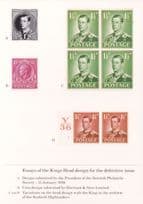 Essays Kings Head Postal Design For 1936 Definitive Issue Stamp Postcard