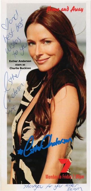 Esther Anderson as Charlie Buckton Home & Away Hand Signed Photo