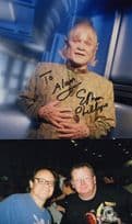 Ethan Phillips Star Trek Voyager 10x8 Hand Signed 2x COA Photo