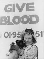 Ethel & Willy Dog at Blood Transfusion Centre Eastenders 1986 Press Photo