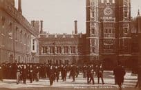 Eton College House Masters Checking Absense Student Antique Real Photo Postcard