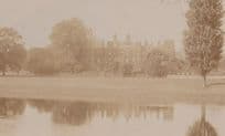Eton College Shimmering On Thames Water Antique TE Cochrane Real Photo Postcard