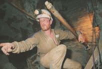 Euro Channel Tunnel Probe Driller Worker Breakthrough Postcard