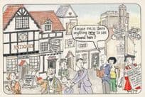 Everything In England Is OLD British Tourist Comic Humour Postcard
