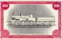 Express Engine 471 William Adams LSWR Train Railway Postcard