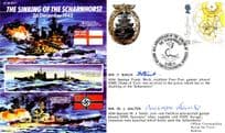 F Birch MJ Salter Sinking Of The Scharnhorst Ship WW2 Hand Signed FDC