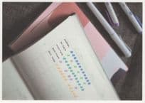 Face Yoga Meditation Diary Journal German Postcard