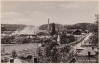 Factory Smoke Gota Sweden Landscape Real Photo Rare Postcard