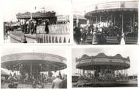 Fairground Incredible Horse Carousels 4x Vintage Photo s