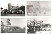 Fairground Old Big Dippers & Slides 4x Vintage Rare Photo s
