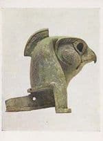 Falcons Head Bird Antique Egyptian 850 BC London Museum Primitive Art Postcard