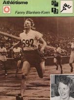 Fanny Blankers Koen Olympic Games Card Athletics Card