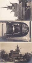 Fantoft Kirke Old Rare Norway Interior 3x Postcard s