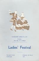 Farnborough Masonic Ladies Festival Hampshire 1968 Dinner Menu Ephemera