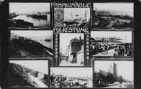 Fashionable Folkestone Kent Old Real Photo Harbour Ship Postcard