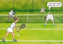 Fat Bottomed Girls Tennis Player Comic Postcard