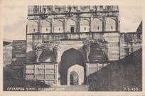 Fathapur Sikri Elephant Gate Antique Indian Postcard816 Antique postcard of Fathapur Sikris Elephant