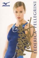 Federica Pellegrini Italian Olympics Champion Swimming Hand Signed Photo