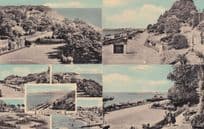 Felixstowe Beach 4x Valentines Blue Colour Unique Postcard s