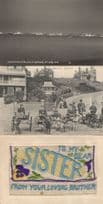 Felixstowe Goat Carts Naval Jubilee Sister Silk 3x Old Postcard s