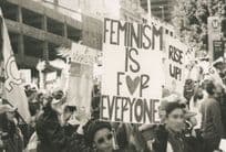 Feminism Is For Everyone Human Womens Rights March Protest Postcard