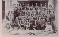 Ferozepore India Animal Hunting Military Group Old Real Photo Firozpur Postcard