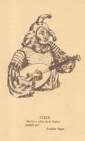 Feste Twelfth Night Shakespeare Play Limited Edition Postcard