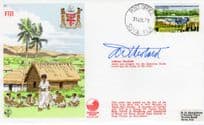 Fiji Papua New Guinea Flown Hand Signed Anthony Theobald Artist FDC