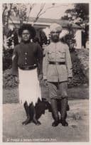 Fijian Indian Military Constables Old Fiji Real Photo Postcard
