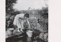 Filling Buckets From Hose Pipe 1950s Award Photo Postcard