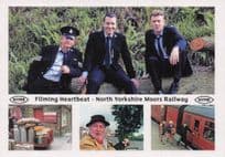 Filming Heartbeat TV Show at Yorkshire Moors Railway Rare Postcard