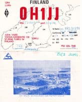 Finland Jakobstad Turku Map 2x QSL Amateur Radio Card s