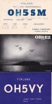 Finland Koria Elimaki Mustila Seinajoki 3x QSL Radio Station Card s
