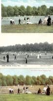 Finsbury Park Tennis Courts London Wood Green Cigarettes 3x Old Postcard s