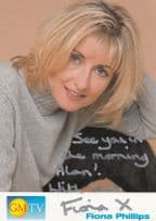 Fiona Phillips in GMTV Morning Television Show Hand Signed Photo