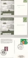 First Aerial Post National Museum Repro Hendon THREE Day Cover Stamp Postcard s