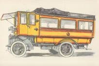 First Ever Swiss Postal Bus Painting Postcard