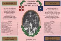 First University Victorian Cricket Match Oxford vs Cambridge Postcard