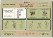First Victorian County Cricket Championship Gloucester Nottinghamshire Postcard