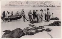 Fishing Boat Fishermen Nets At Antiga Nazare Portugal RPC Postcard