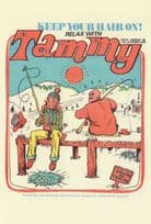 Fishing By Beware Of Thin Ice Sign Tammy 1970s Comic Postcard