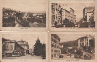 Fiume Via Valscurigna Mercati Sussak 4x Old Croatia Postcard s