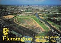 Flemington Melbourne Cup Australia Horse Racing Aerial Postcard