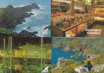 Floodlit Town Guernsey Illuminations Birds Eye Candles Dog Hills Postcard Bundle