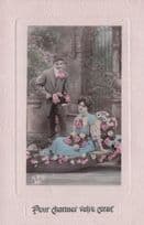 Flowers To Charm Your Heart Secret Code Love Glamour Old Romantic Postcard