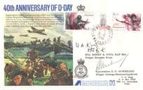 Flt Lt Henry A King Commodore DC Ouwehand D-Day WW2 MULTI Hand Signed FDC